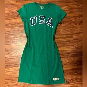 Ralph Lauren Green Polo T-Shirt Dress RARE vintage💚 size S